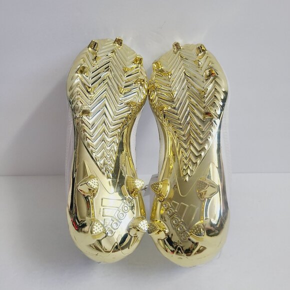NEW Adidas Adizero Football Cleats GX5122 Size 9 White Metallic Gold #2 main image 7
